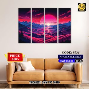 Wall Split Canvas (4 part)-Code S736